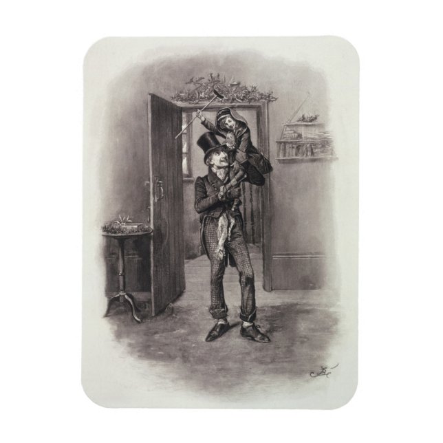 Magnet Flexible Bob Cratchit et Tiny Tim, de "Charles Dickens : (Vertical)