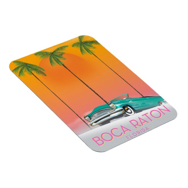 Magnet Flexible Boca Raton Florida affiche de voyage. (Côté Droit)