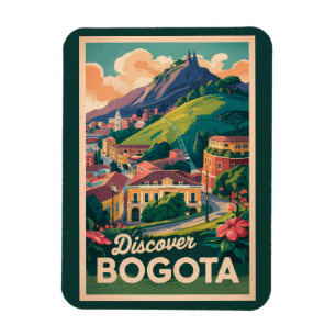 Magnet Flexible Bogota Colombia Travel Art Vintage
