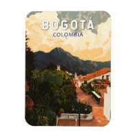 Bogota Colombie Illustration Voyage Art Vintage