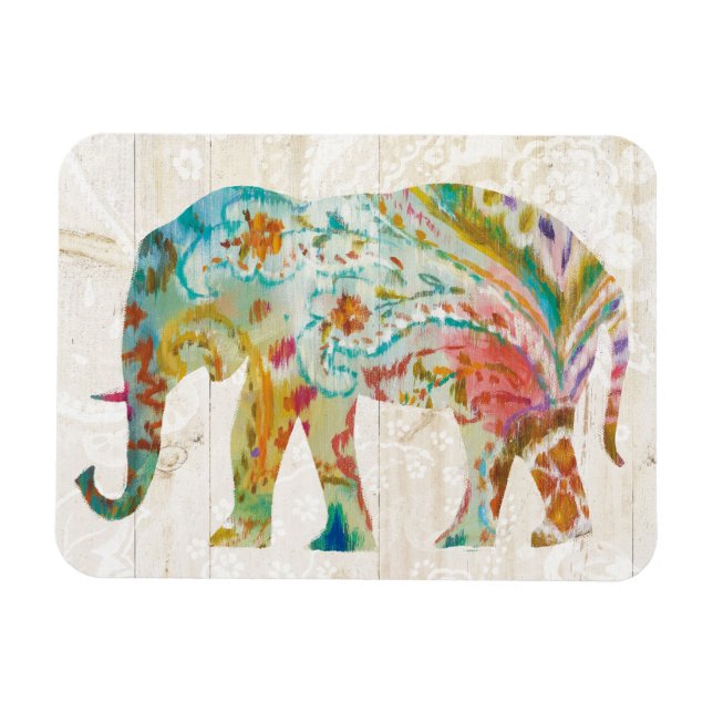 Magnet Flexible Boho Paisley Elephant II (Horizontal)