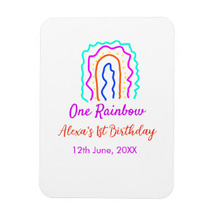 Magnet Flexible Boho Rainbow un anniversaire enfants brillant rétr