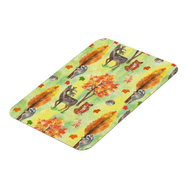 Magnet Flexible Bois Animaux d'aquarelle (Côté Gauche)