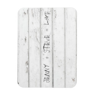 Magnet Flexible Bois blanc ancien avec noms gravés