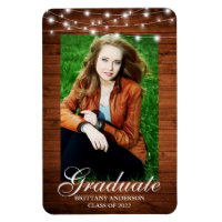 Bois Chaîne Lumière Faire-part de graduation photo