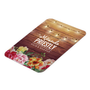 Magnet Flexible Bois rustique Floral Chic String Lumières Maquilla