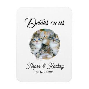 Magnet Flexible Boissons offertes bar ouvert photo de mariage de c