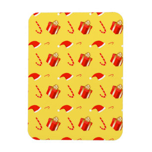 Magnet Flexible Boîte cadeau de Noël sucre de canne chapeau de Noë