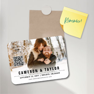 Magnet Flexible Boîte carrée simple photo chic moderne faire part