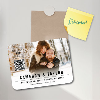 Magnet Flexible Boîte carrée simple photo chic moderne faire part 