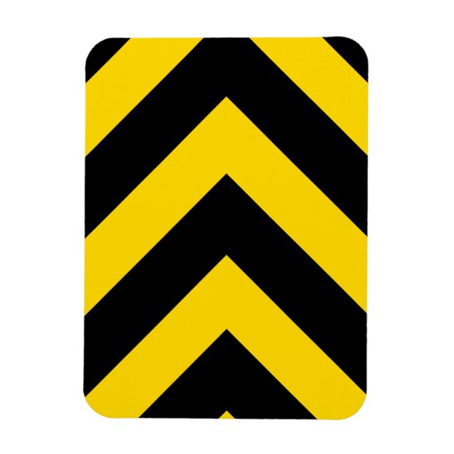 Magnet Flexible Bold Highway Traffic Bumble Bee Chevrons (Vertical)
