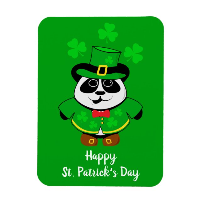 Magnet Flexible Bon Jour de la Saint Patrick animal mignon (Vertical)