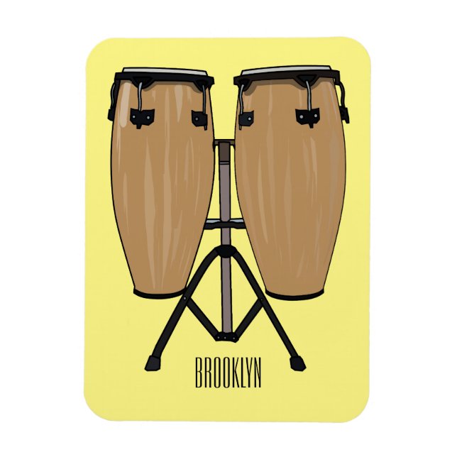 Magnet Flexible Bongo, dessin animé de batterie (Vertical)