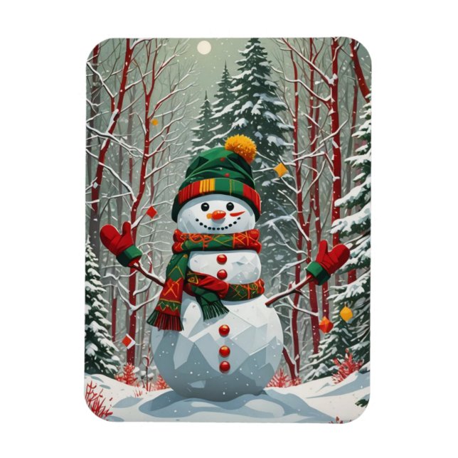 Magnet Flexible Bonhomme de neige (Vertical)
