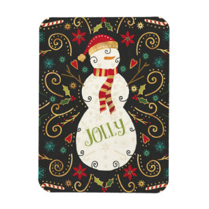 Magnet Flexible Bonhomme de neige gai de vacances d'Otomi