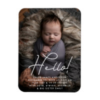Bonjour Baby Boy Photo Personnalisée Statistiques 
