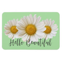 Bonjour Belles marguerites blanches Sage Vert Flor