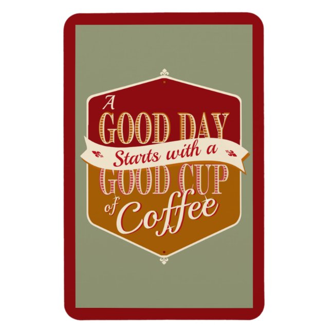 Magnet Flexible Bonjour, Bon Café (Vertical)