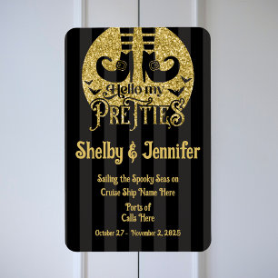 Magnet Flexible Bonjour Mes Jolies Porte de Croisière Halloween