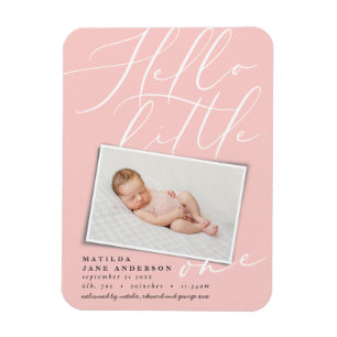 Magnet Flexible Bonjour petite une photo moderne chic