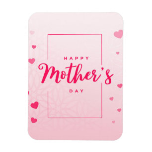 Magnet Flexible Bonne fête des mères (Coeurs)