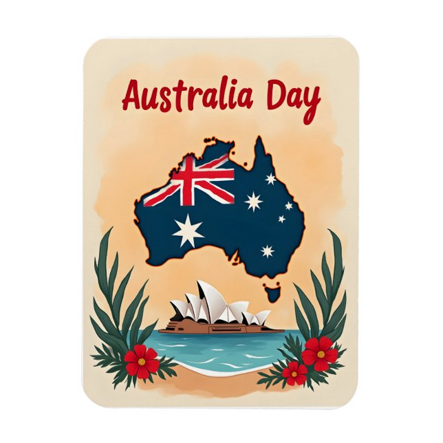 Magnet Flexible Bonne fête nationale australienne (Vertical)