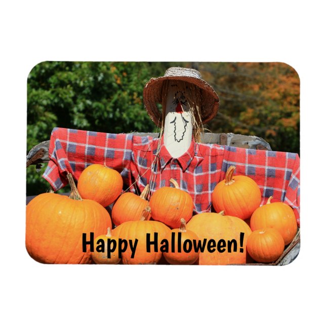 Magnet Flexible Bonne Halloween du Patch Citrouille (Horizontal)
