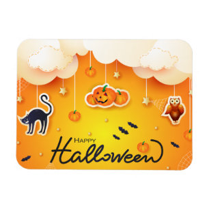 Magnet Flexible Bonne Halloween sur les nuages