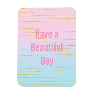 Magnet Flexible Bonne journée Pink Blue Ombre