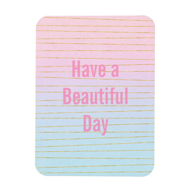 Magnet Flexible Bonne journée Pink Blue Ombre (Vertical)