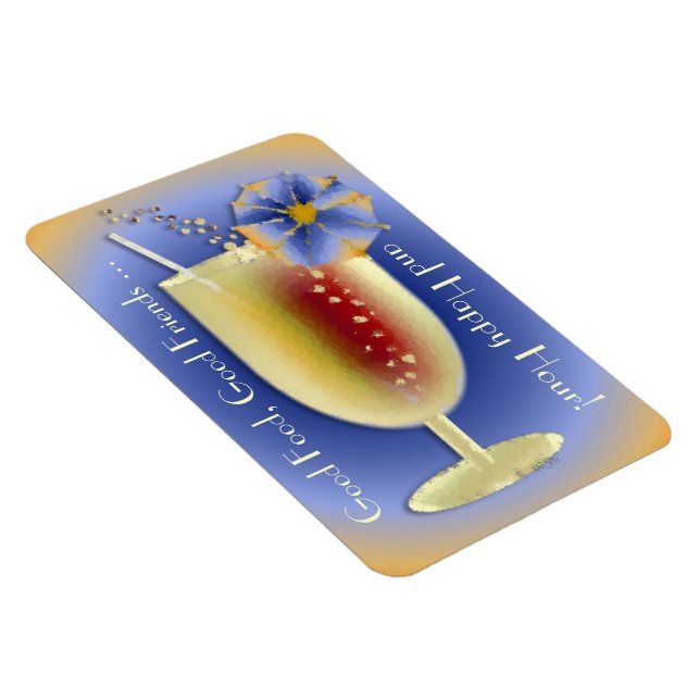 Magnet Flexible Bonne nourriture, bons amis (personnaliser) (Côté Droit)