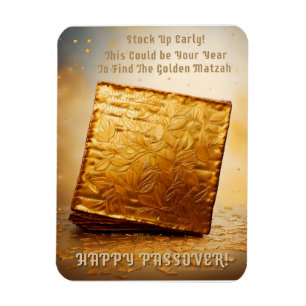 Magnet Flexible Bonne Pâque ! Golden Matzah