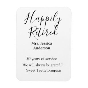 Magnet Flexible Bonne retraite ajouter le nom années de service à 