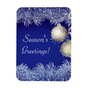Magnet Flexible Bonnes Fêtes Noël Parties scintillant Noël