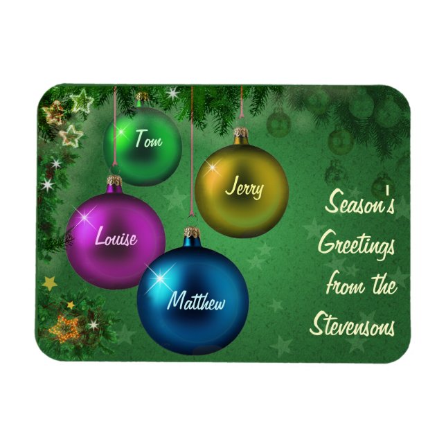 Magnet Flexible Bonnes Fêtes personnalisables (Horizontal)