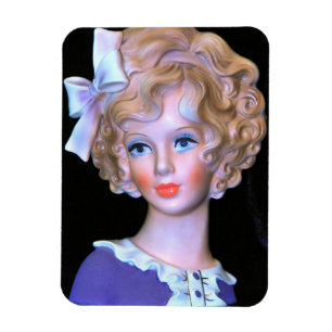 Magnet Flexible Bonnet à tête rose vintage Vase à tête blanche