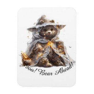 Magnet Flexible Boo ! Attention ! Ours en peluche. Ghost Teddy