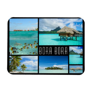 Magnet Flexible Bora Bora paysages collage photo de voyage