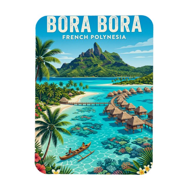 Magnet Flexible Bora Bora Polynésie française (Vertical)