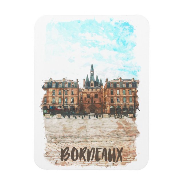 Magnet Flexible Bordeaux France Place de la Bourse Voyage (Vertical)