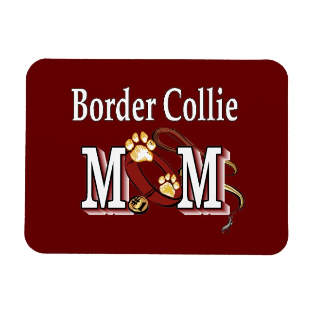 Magnet Flexible Bordure Collie Dog MOM (Horizontal)
