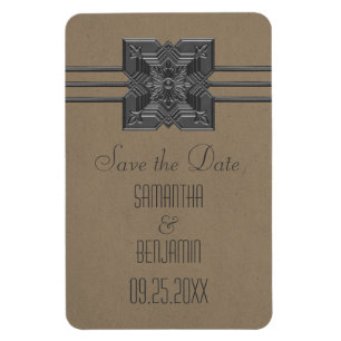 Magnet Flexible Bordure de médaillon Enregistrer la date Magnet, M