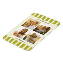 Bordure Moderne Rayée en Vert Citron