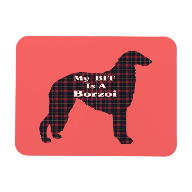 Magnet Flexible Borzoi BFF (Horizontal)