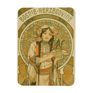 Magnet Flexible Bosnie-Herzégovine par Alphonse Mucha (1900)
