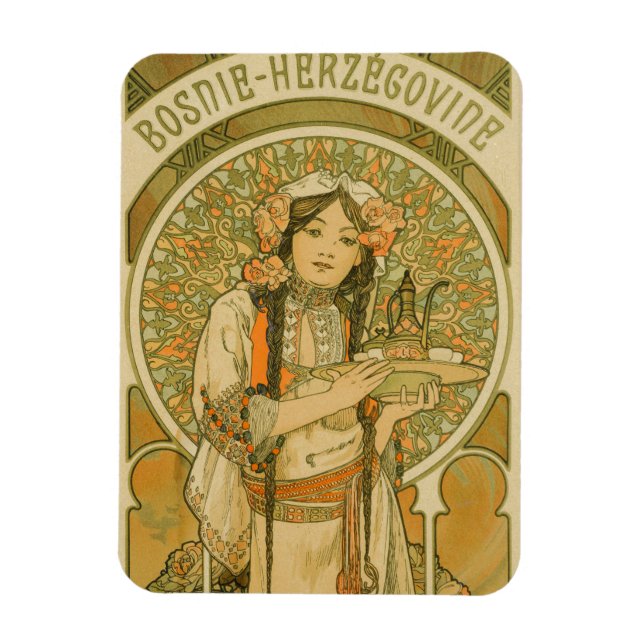 Magnet Flexible Bosnie-Herzégovine par Alphonse Mucha (1900) (Vertical)