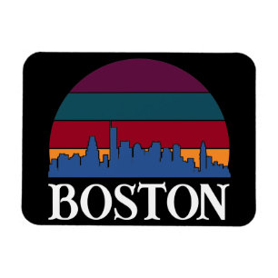 Magnet Flexible Boston Massachusetts Vintage Cityscape Photo