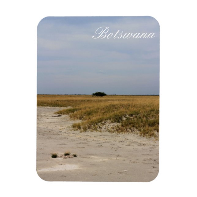 Magnet Flexible Botswana Landscape Salt Pans Savannah (Vertical)
