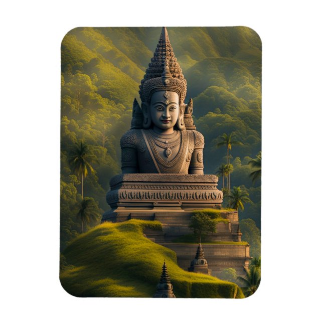 Magnet Flexible Bouddha de la montagne indonésienne (Vertical)