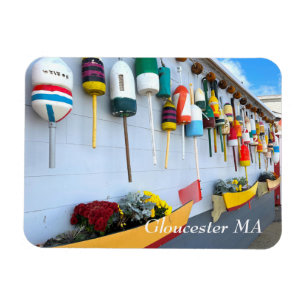 Magnet Flexible Bouées de homard sur un bâtiment à Gloucester MA